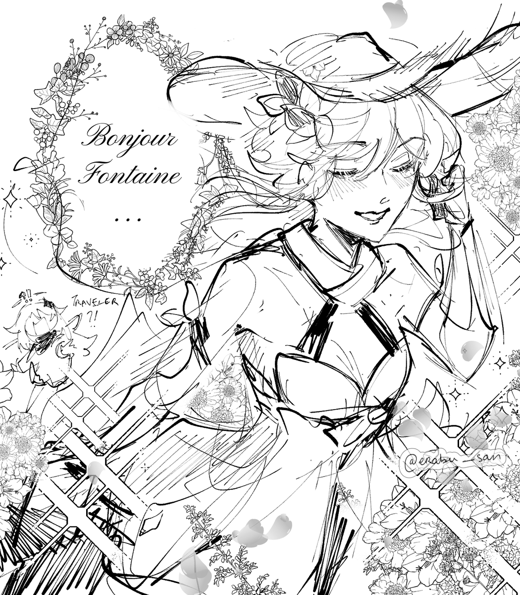 Erabu_san's tweet photo. Fontaine (arlecchino *coughcouh*) soon ! ☺️

#GenshinImpact https://t.co/Wr6AJiQOz0