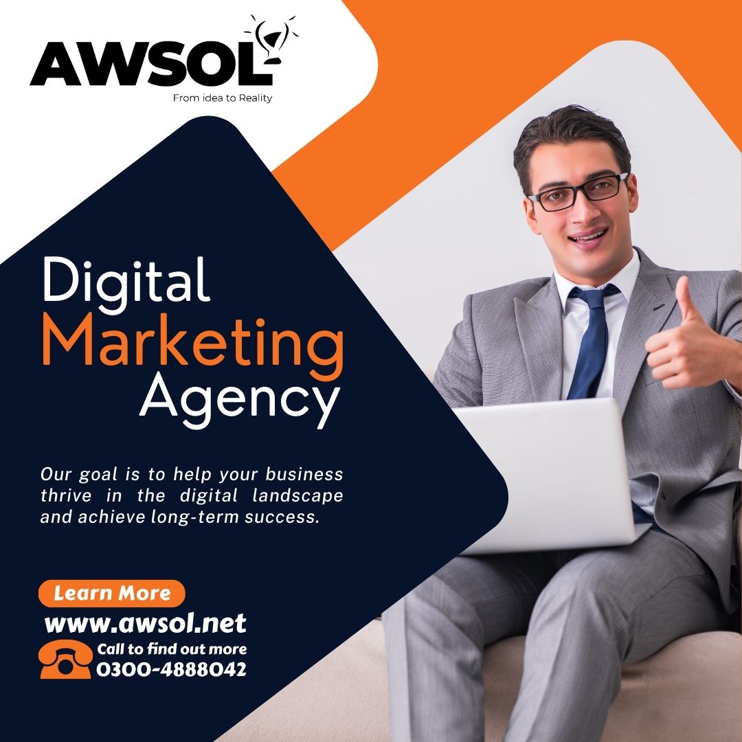 Our goal is to help your business thrive in the digital landscape and achieve long-term success. Contact us 0300-4888042 awsol.net #awsol #socialmediamarketing #marketing #digitalmarketingagency #expert