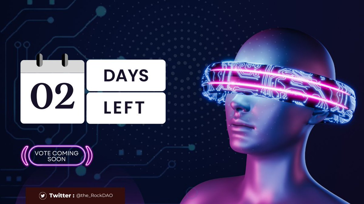 the_RockDAO's tweet photo. 2 Days Countdown to #VOTE !

🌐The ROCK Voting Event shapes a community-driven ecosystem. Your vote impacts transformative, open-access blockchains. 

#ROCKDAO embraces transparency, liberty, and accessibility. Stay vigilant and informed as Rock welcomes all builders. Let's champion openness together! 🙌

 #ROCKVoting #CommunityDriven #Governance #TrendingNow #Blockchain