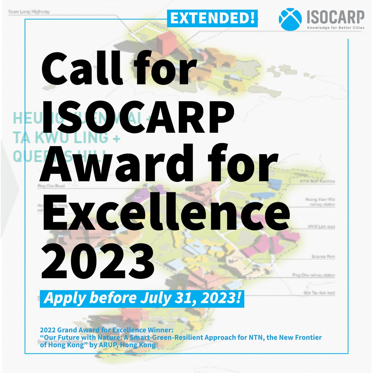 ISOCARP's tweet photo. 📣 𝗘𝗫𝗧𝗘𝗡𝗦𝗜𝗢𝗡: 𝗖𝗮𝗹𝗹 𝗳𝗼𝗿 @ISOCARP 𝗔𝘄𝗮𝗿𝗱𝘀 𝟮𝟬𝟮𝟯 𝗶𝘀 𝗻𝗼𝘄 𝗼𝗽𝗲𝗻 𝘂𝗻𝘁𝗶𝗹 𝗝𝘂𝗹𝘆, 𝟯𝟭𝘀𝘁!

👉 Award for Excellence: https://t.co/B65Ktk7u3I

👉 Gerd Albers Award: https://t.co/IL8O4nAXTU

👉 Student Award: https://t.co/Js0F7UKaRc https://t.co/ORYix4jYx4