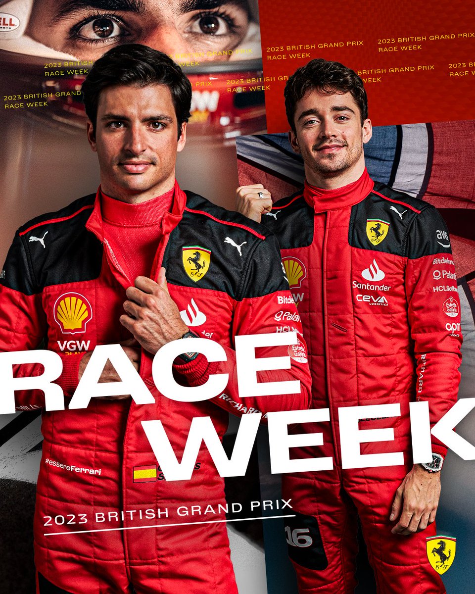 ScuderiaFerrari's tweet photo. The double-header fun continues at Silverstone! 😎

Hands up if you’re ready 🙋‍♀️🙋‍♂️ #BritishGP https://t.co/K28FagVHb0