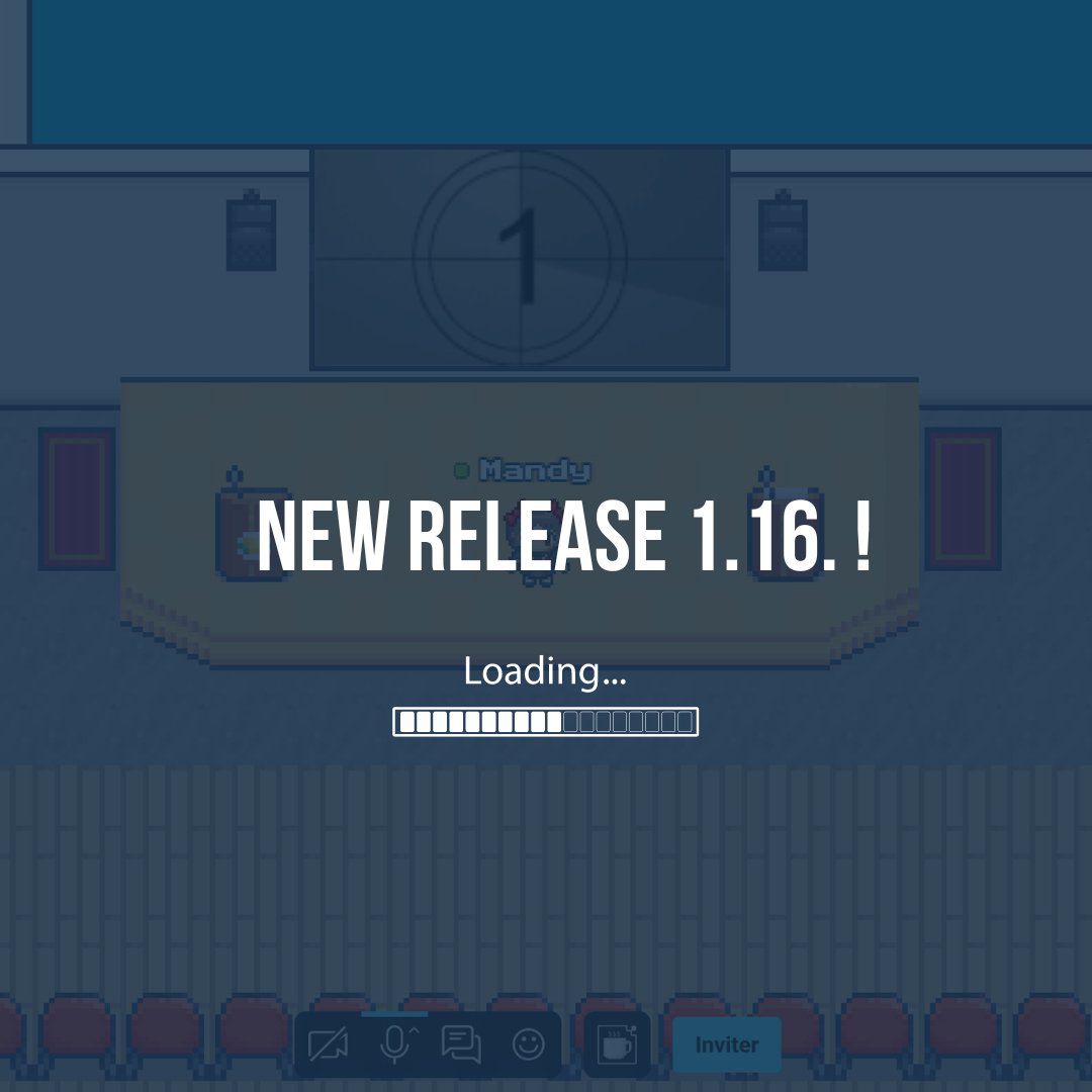 Unleash your creativity with the new release! 🚀🌕

WorkAdventure 1.16 is now LIVE, packed with innovative features:
👉 The inline map editor is out
👉Amplify your voice with our new megaphone
👉 Discover the new Room API
And more! 🔥

Read the article: workadventu.re/blog/post/intr…