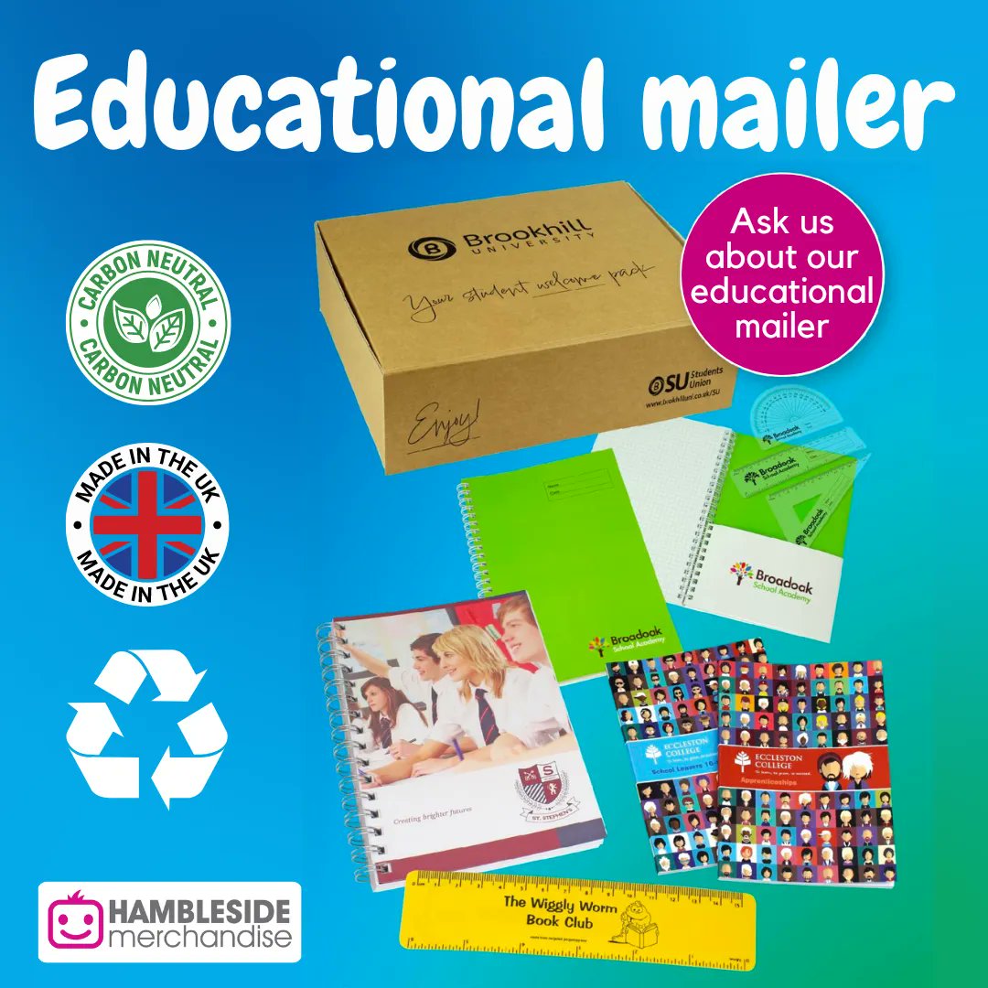 HambMerch's tweet photo. Promotional paper and packaging products are ideal for promoting universities, colleges and schools to prospective students and their families.👍 

These mailable gifts are perfect for opening days, freshers week, inductions days and reward days.

Contact us sales@h-merch.co.uk https://t.co/EJzkoeL7D8