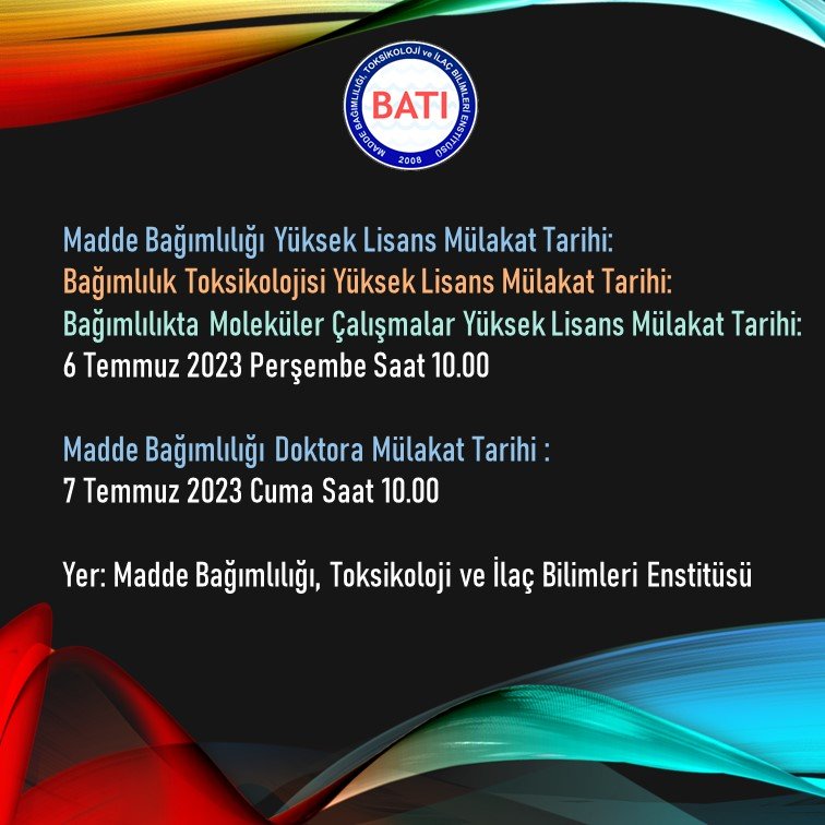 Enstitümüz lisansüstü programları mülakat tarihleri