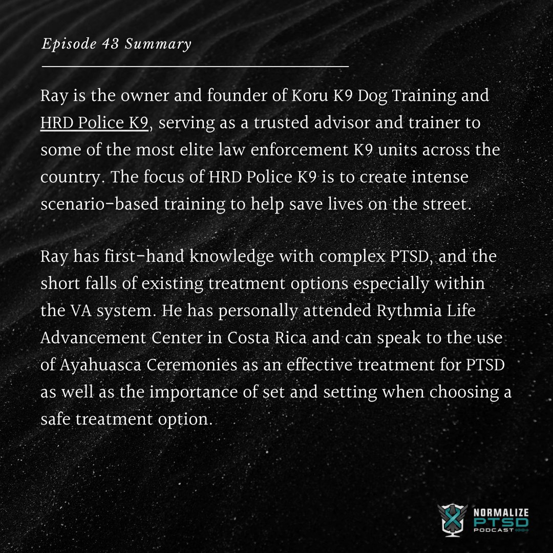 NormalizePtsd's tweet photo. Episode 43 with Ray Murphy is available now on https://t.co/ZKlPjagZH0!

📣 Please share and like on IG, FB, LinkedIn, Youtube and Twitter to further support our PTSD community.

#normalizeptsd #ptsd #newepisode #podcast #warriorshealingnetwork https://t.co/fAVOmI8BOz