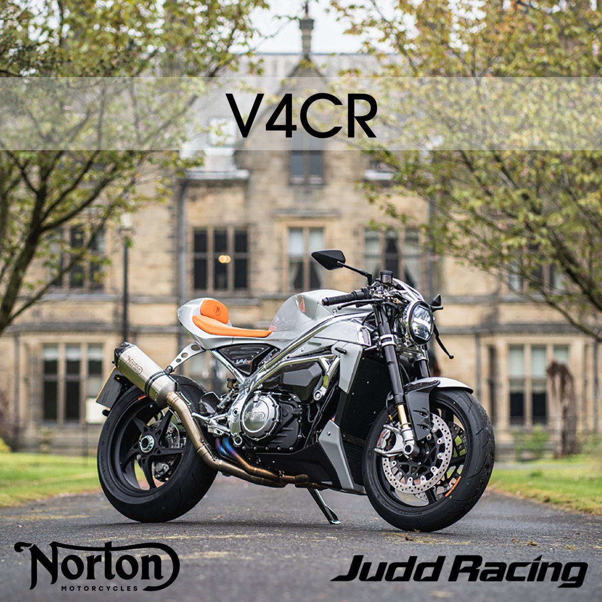 Meet the V4CR. A pure, unmatched joy of the wind in your face and the bugs on your visor. This motorcycle is artistry in motion.
#NortonMotorcycles #Norton #motorcyclelifestyle #JuddRacing #V4CR #motorcycle