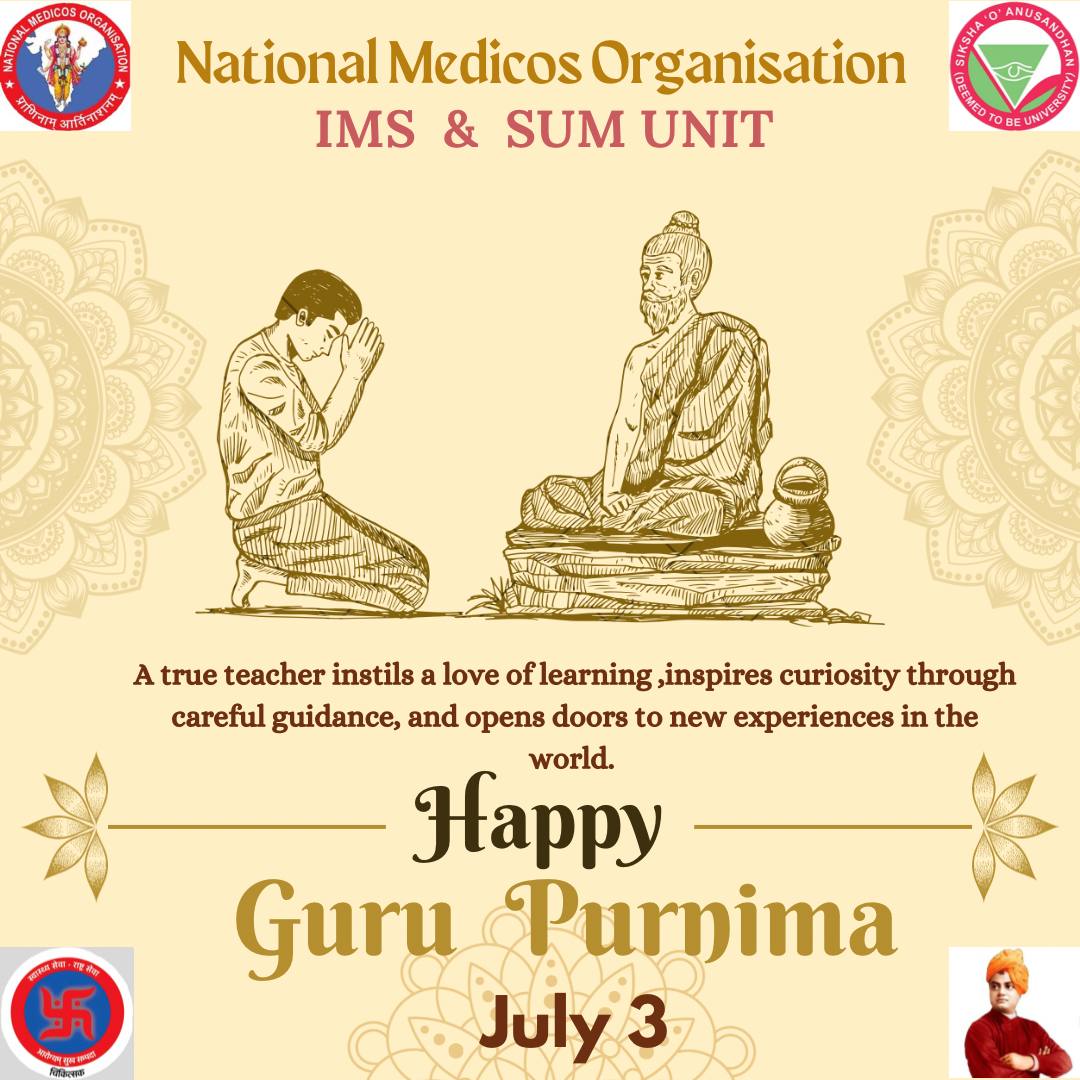 Happy Guru Purnima,2023.
As per Drik Panchang, Guru Purnima is celebrated on Purnima Tithi (Full Moon Day) in the month of Ashadha. This year, Guru Purnima is being celebrated today, on July 3, 2023.On this day, people worship their gurus and express gratitude.