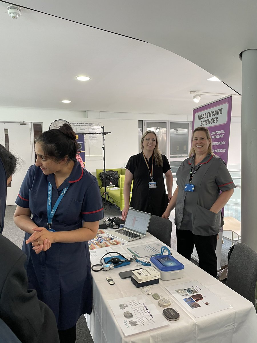 Flying the flag for #digitalnursing at <a href="/AngliaRuskin/">ARU</a> healthcare careers day 👇🏻