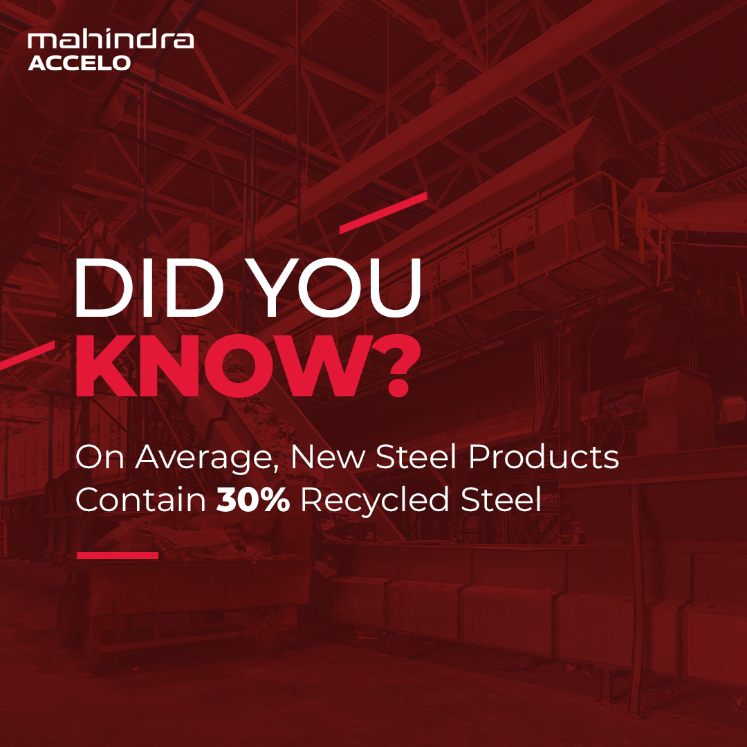 MahindraAccelo's tweet photo. Today’s steel products will become tomorrow’s buildings, vehicles, bridges!
#FunFact #BuiltToLast #Mahindra #Accelo https://t.co/whZVS61sJX