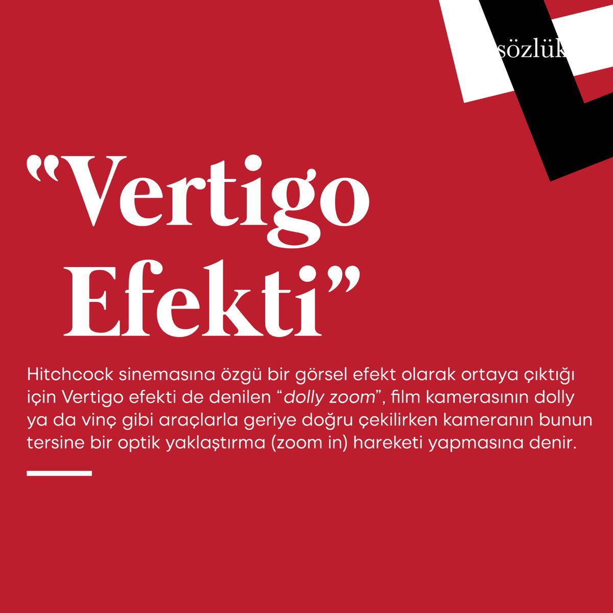 izmirsinema's tweet photo. Hitchcock zoom'u olarak da bilinen "vertigo efekti" nedir? 🎥🤔

#vertigoefekti #dollyzoom https://t.co/RWb2BXuvY0