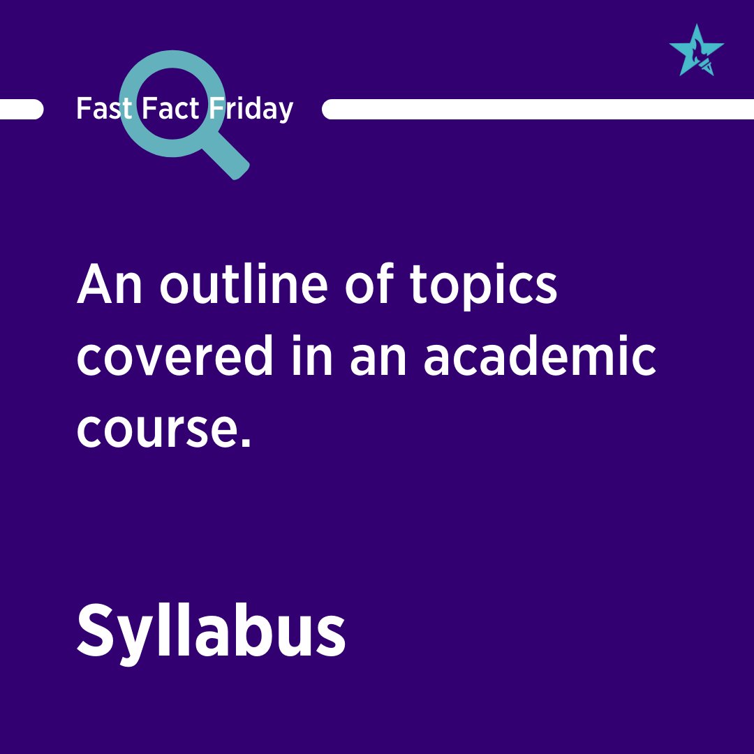 Ackano1's tweet photo. 📷 Syllabus:  An outline of topics covered in an academic course.  #FastFactFriday https://t.co/71qE0dwAzT