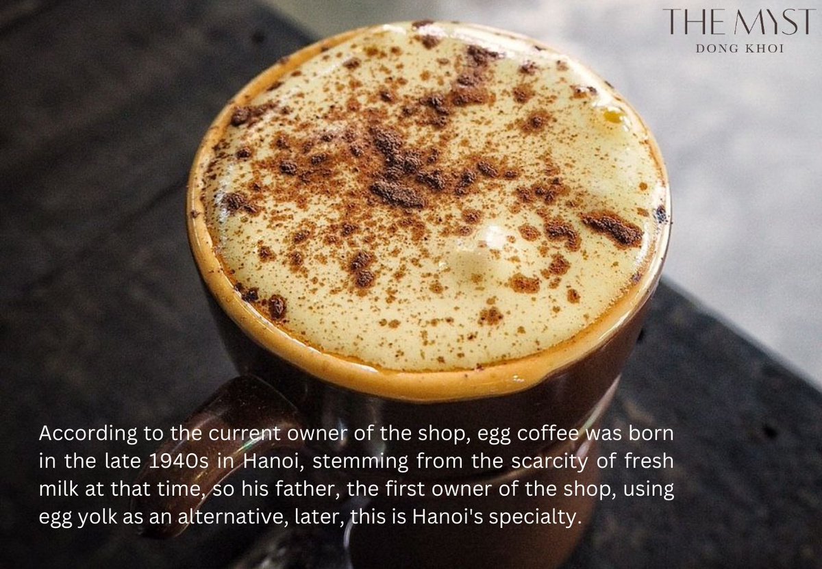 Egg coffee - Hanoi specialty is available at Bason Cafe of The Myst Dong Khoi Hotel. Stop by Bason Cafe to enjoy a cup of egg coffee in the heart of Saigon.
#KNOWLEDGE #Coffee #cafe #Travel #saigon #themystdongkhoihotel #Hotels