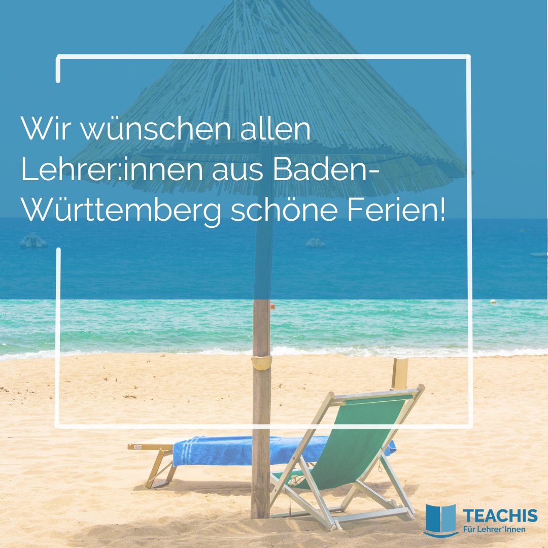 TeachisNet's tweet image. Es ist soweit. Die Sommerferien starten

Wir wünschen Euch ein paar erholsame Wochen 🏖️

#twlz #lehrer #ferien #BadenWürttemberg