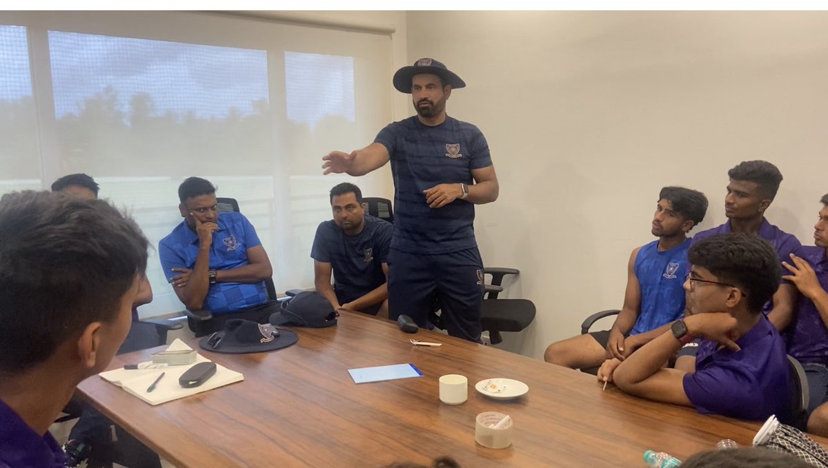 I Personally had a wonderful time during these 14 days of great learning and sharing cricketing knowledge at the National cricket academy. Thank you <a href="/VVSLaxman281/">VVS Laxman</a> bhai for having me n my colleagues with the u-19 cricketers who are preparing for the upcoming World Cup. Special