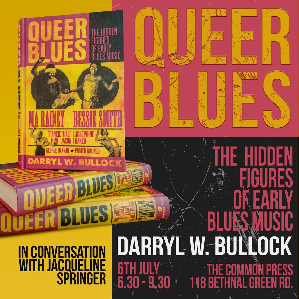 Join us this thursday to celebrate the publication of Queer Blues by @dwbullock! Darryl is one of the foremost writers on LGBTQ+ culture and music, and we're hugely excited to be hosting him! @OmnibusPress