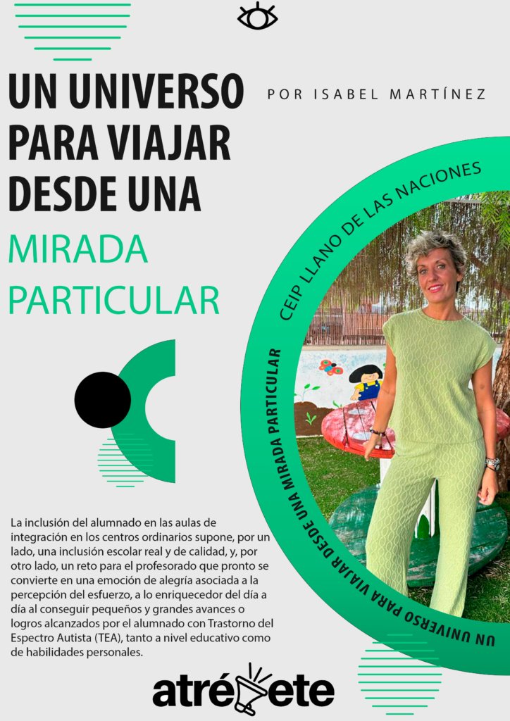 𝕌ℕ 𝕌ℕ𝕀𝕍𝔼ℝ𝕊𝕆 ℙ𝔸ℝ𝔸 𝕍𝕀𝔸𝕁𝔸ℝ 𝔻𝔼𝕊𝔻𝔼 𝕌ℕ𝔸 𝕄𝕀ℝ𝔸𝔻𝔸 ℙ𝔸ℝ𝕋𝕀ℂ𝕌𝕃𝔸ℝ
𝐈𝐬𝐚𝐛𝐞𝐥, docente del 𝐂𝐄𝐈𝐏 𝐋𝐥𝐚𝐧𝐨 𝐝𝐞 𝐥𝐚𝐬 𝐍𝐚𝐜𝐢𝐨𝐧𝐞𝐬, da a conocer una manera diferente  de trabajar con el alumnado con TEA.
www3.gobiernodecanarias.org/medusa/proyect…