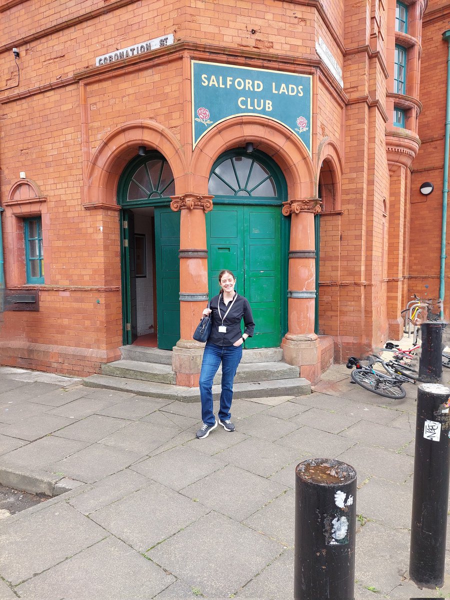 ERadders's tweet photo. I got to visit the world-famous @salfordladsclub on Saturday as we've been helping them add some displays to the Smiths Room. The lovely @adidasangie72 took this fab pic of me. I have the best job! https://t.co/vAJmcmO8Mm