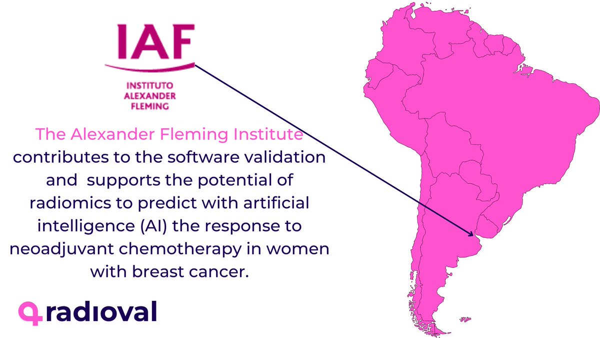 RadioVal_AI's tweet photo. RadioVal presents the team from the Alexander Fleming Institute, Dr. Daniel Mysler, @l_paganini, Dr. Tiare África Piñeiro Iñiguez, Dr. María Laura Cosaka supporting software validation and the development of the radiomics tools. https://t.co/4BWcwbIQ2T