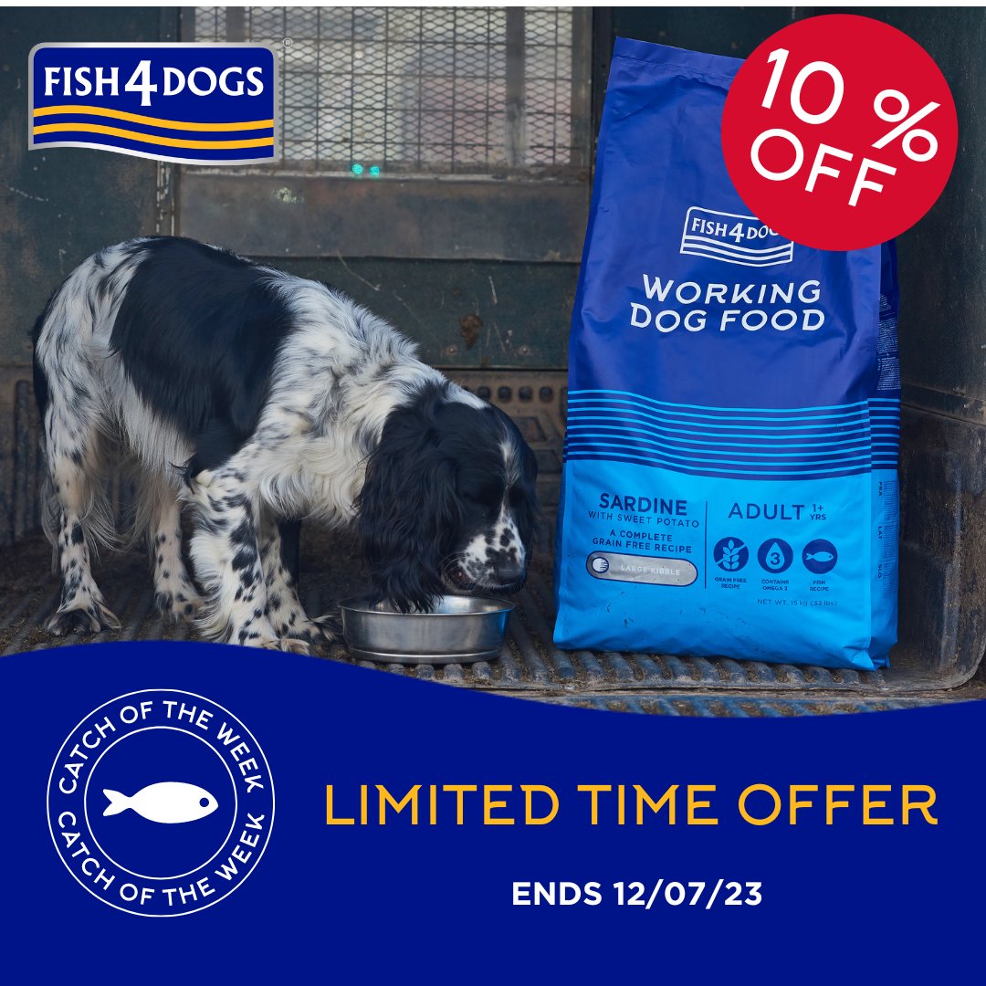 Fish4Dogs's tweet photo. 📷#𝗖𝗮𝘁𝗰𝗵𝗢𝗳𝗧𝗵𝗲𝗪𝗲𝗲𝗸📷
LIMITED TIME OFFER
Was: £72.50
Now: £65.25
With free delivery and don't forget the bulk discount.
Order now: https://t.co/C7I1klQTjs
#DogsLoveFish #SwitchToFish #healthyhappydog
Offer ends Midnight 12/07/23 https://t.co/bkLqWn6rvI