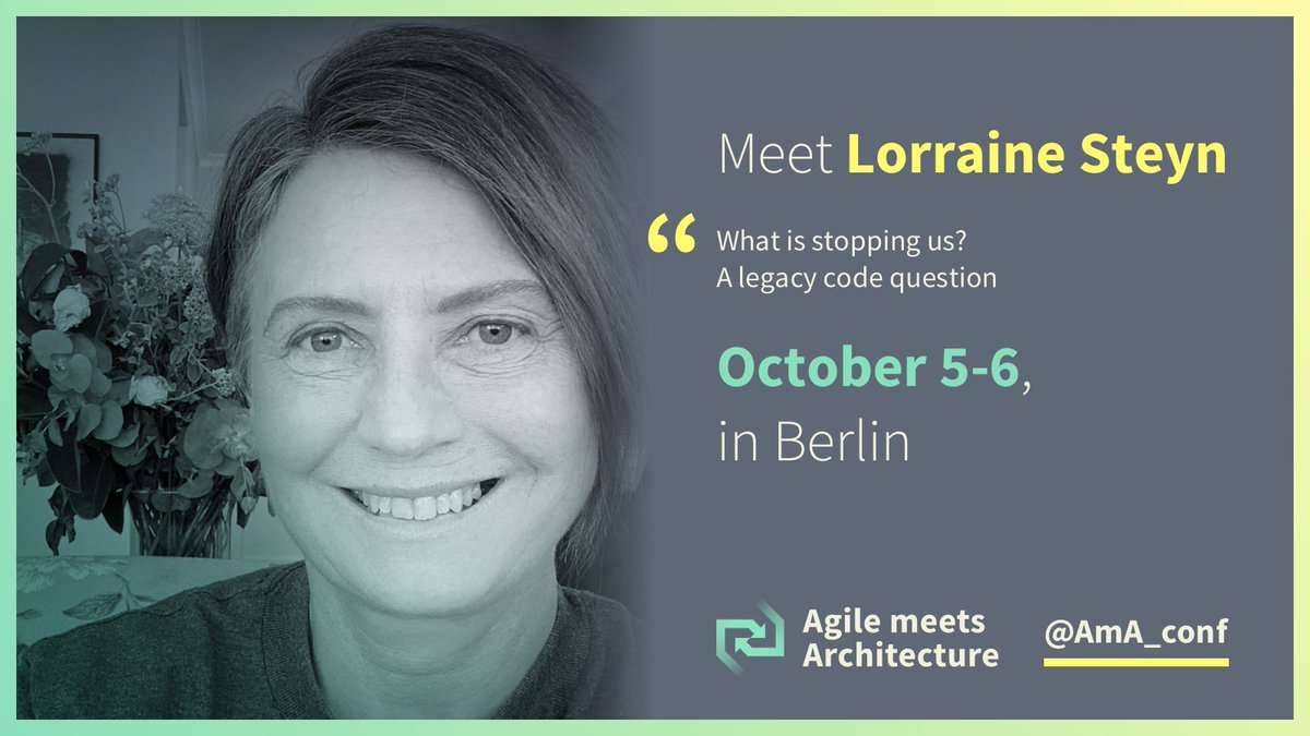 I'm excited to be at Agile meets Architecture in October. Talking about how, despite developers really wanting to do good work, we still end up with the 'big ball of mud' in legacy systems. @AmA_conf