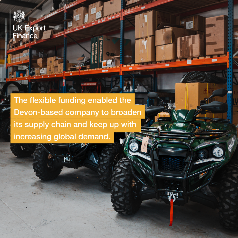 UKEF's tweet photo. In the last financial year, we provided record levels of support for SMEs across the country.

Swipe to read how our backing helped Eco Charger expand into new markets.

#EmpoweringEveryExporter
