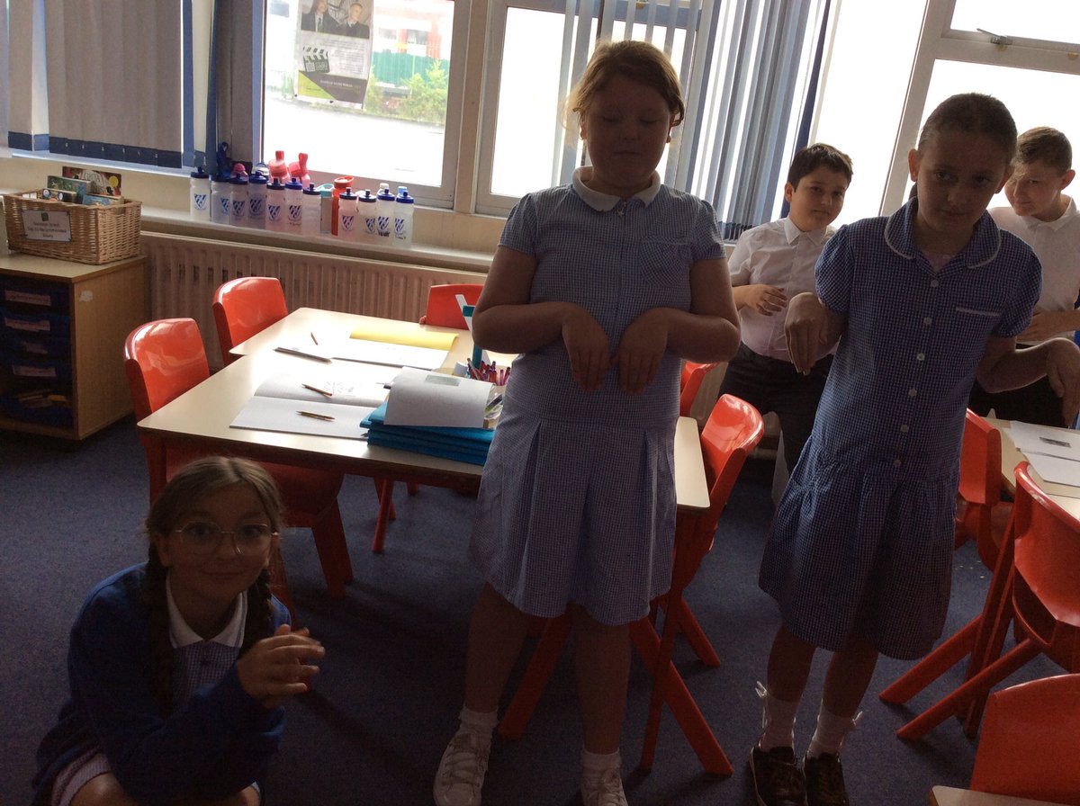 GSPSIndia's tweet photo. @GSPSIndia have created freeze frames and thought-tracks this morning to empathise with our characters - The Varmints @GwladysStPrim #GSPSREADERS https://t.co/quOD5h4w2q