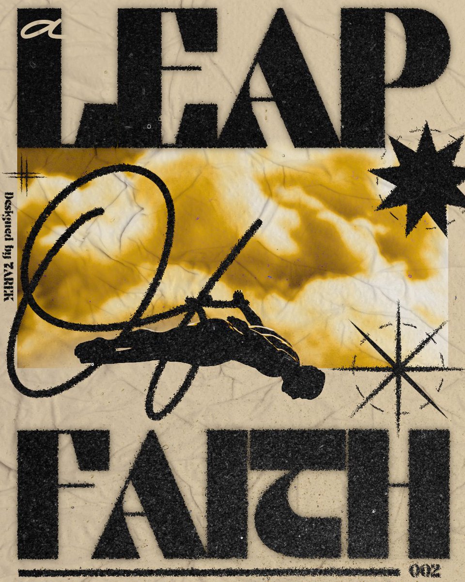 a Leap of faith 002
#eyeondesign #visualgraphc #icographica #certainmagazine #graphicdesigncommunity #postereposter #fruitsartclub #posterdesigncommunity #typeposter #posteraday #posterreposter #posterunion #typosters #swissposter #typecollect #typographicdesign #printedmatter