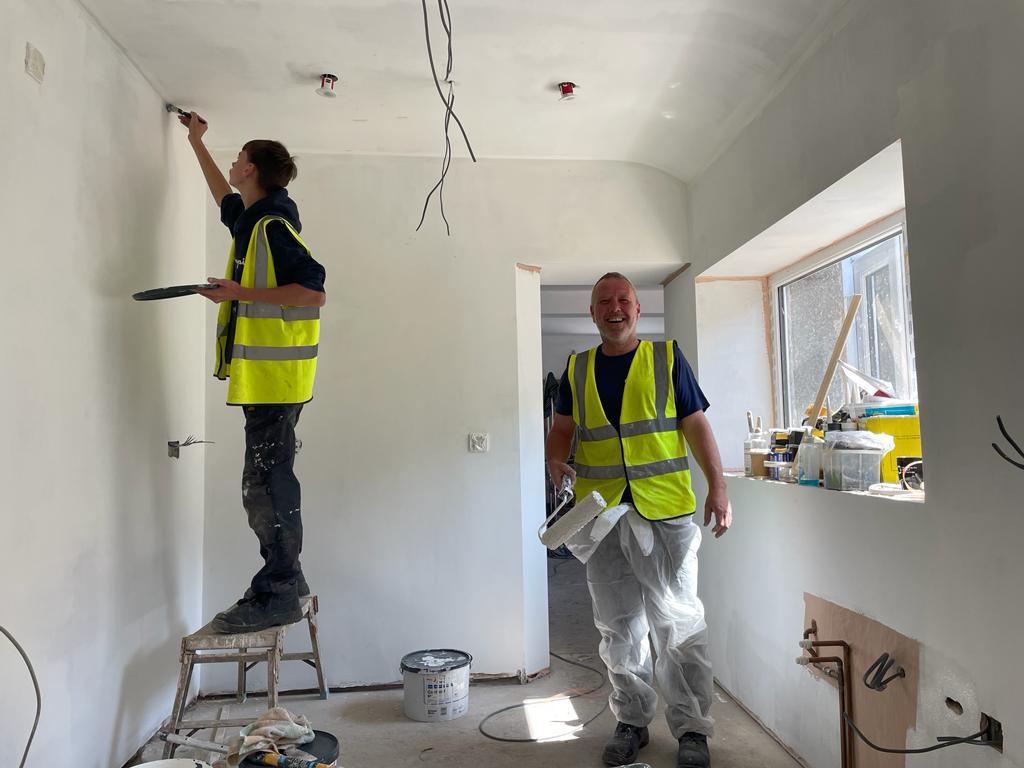 TheCiiUK's tweet photo. We're thrilled to welcome our newest staff member to the team - Adam Jones. Although Adam is joining our @CiiConstruction team, he has already been put to work helping our participants paint the kitchen in Melincourt. Welcome to the team Adam! #NewTeamMember #WelcomeAboard https://t.co/nCEfbNNYKt