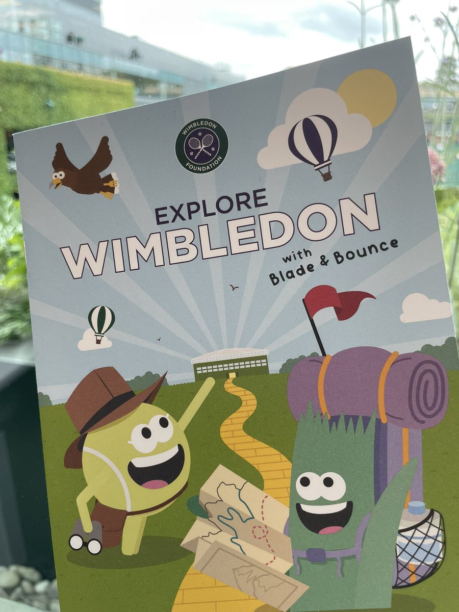 WimbledonFdn's tweet photo. @Barclays Pick up a copy of #ExploreWimbledon, our activity booklet for children and adults alike, from Information Points and the Wimbledon Foundation Kiosk ✏️ https://t.co/woICvBnpNz