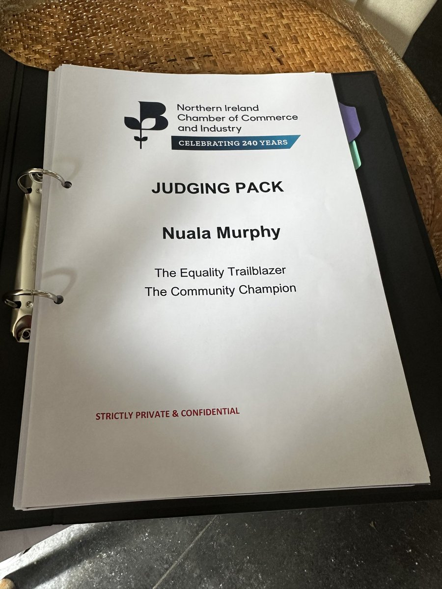 nualafmurphy's tweet photo. Delighted to be judging again this year for the @NIChamber Awards. My judging pack has just been dropped off at home and all the bases have been covered for getting stuck in. Might just take to the great outdoors and judge Al fresco. #diversity #inclusion #committoprogress https://t.co/zQaGlccl7z