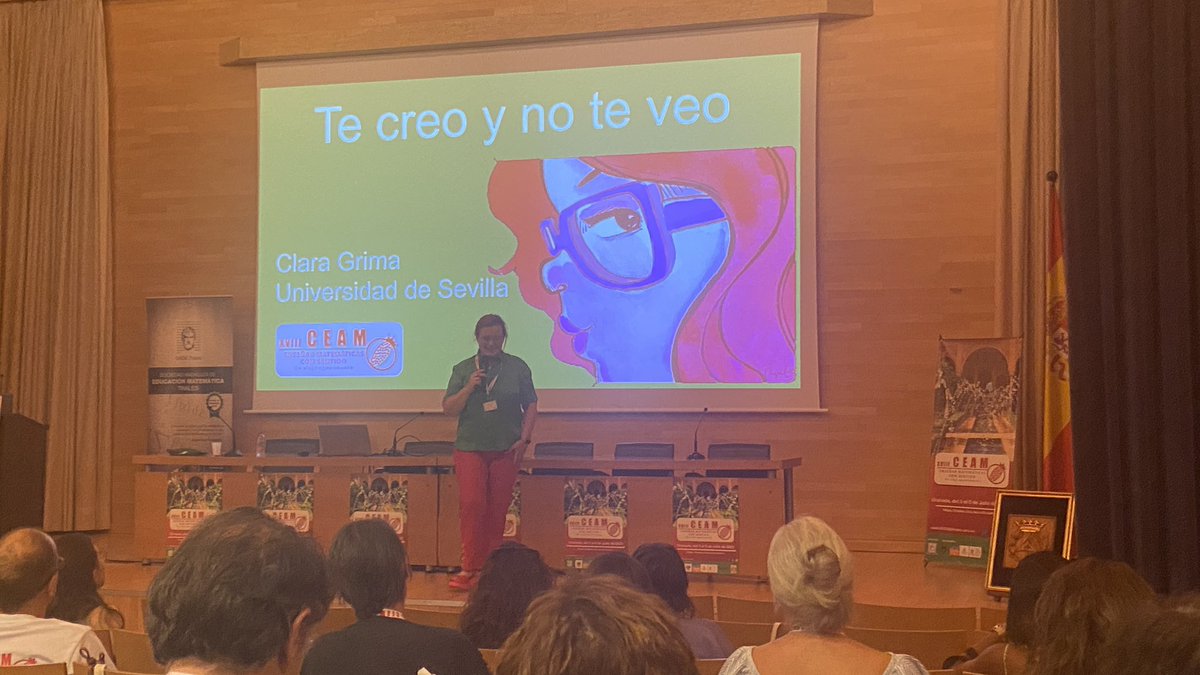 “Te creo y no te veo” Conferencia inaugural del @xviiiceam de la <a href="/saemthales/">SAEM Thales</a> impartida por <a href="/ClaraGrima/">Clara Grima</a>