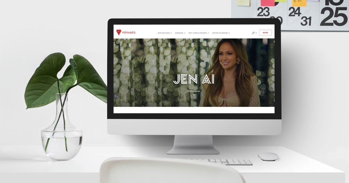 FlauntDigital's tweet image. JEN AI IS LIVE!

What a project to be a part of 🛳️

&apos; It’s not every day you get to build a web frontend showcasing a celebrity AI model, that’s for sure.&apos; - Jamie Shields

flauntdigital.com/stories/unleas…

#jenai #virginvoyages
