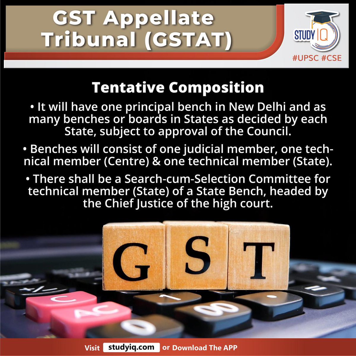 upsciq's tweet photo. GST Appellate Tribunal (GSTAT)

#gstappellatetribunal #gst #gstat #gstlaws #centraltax #statetax #newdelhi #searchcumselectioncommittee #chiefjusticeofhighcourt #cjh #chiefjustice #cgst #sgst #cgstact #gstbill #upsc #ips #ias #cse #india https://t.co/b8iOY4CfAh