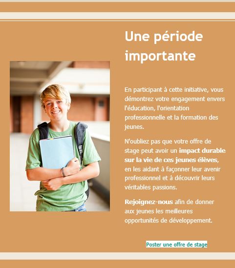 academics_d's tweet photo. ACADEMICS aide toutes les entreprises .
Le Département de la Haute-Loire a récemment mis en place une plateforme dédiée à la recherche de stages pour les élèves de troisième.
Si vous êtes une entreprise à la recherche de stagiaire, inscriviez-vous https://t.co/pBOF85Dx2y https://t.co/hzmDcaoQPo