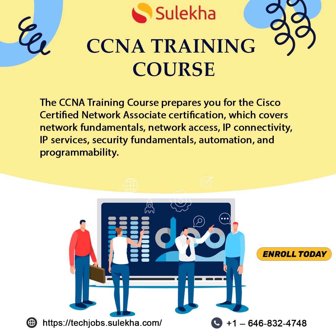 Sulekha_US's tweet image. Looking to advance your networking skills? Join our CCNA course and take a step towards a successful career in IT.
Contact: +1 – 646-832-4748
Website: techjobs.sulekha.com
Course Link: techjobs.sulekha.com/ccna-training
#ccna #ccnajobs #ccnatraining #sulekhaus #sulekhatechjobs