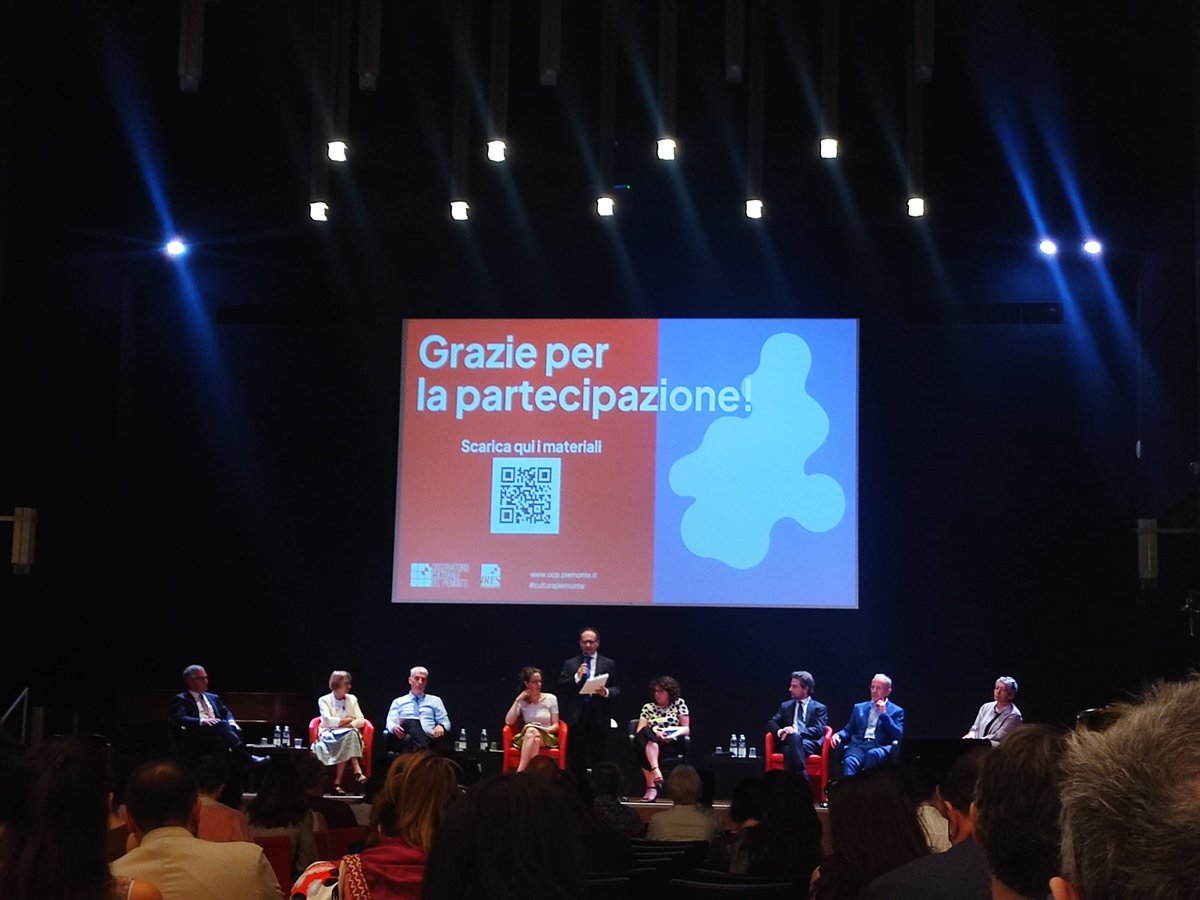 OCP - Osservatorio Culturale del Piemonte (@tweet_ocp) on Twitter photo Grazie a tutte le persone che hanno partecipato alla Presentazione della Relazione Annuale 22-23. Appuntamento al prossimo anno! <a href="/regionepiemonte/">Regione Piemonte</a> <a href="/twitorino/">Città di Torino</a> <a href="/CSP_live/">Fondazione Compagnia San Paolo</a> <a href="/FondazioneCRT/">Fondazione CRT</a> <a href="/CamComTorino/">Camera Commercio TO</a> <a href="/AgisPiemonte/">Agis Piemonte</a> <a href="/irespiemonte/">IRES Piemonte Istituto Ricerche Economico Sociali</a> <a href="/Unioncamere_Pie/">Unioncamere Piemonte</a> <a href="/Abb_Musei/">Abbonamento Musei</a> <a href="/unito/">Università di Torino</a>
#culturapiemonte Grazie a tutte le persone che hanno partecipato alla Presentazione della Relazione Annuale 22-23. Appuntamento al prossimo anno! <a href="/regionepiemonte/">Regione Piemonte</a> <a href="/twitorino/">Città di Torino</a> <a href="/CSP_live/">Fondazione Compagnia San Paolo</a> <a href="/FondazioneCRT/">Fondazione CRT</a> <a href="/CamComTorino/">Camera Commercio TO</a> <a href="/AgisPiemonte/">Agis Piemonte</a> <a href="/irespiemonte/">IRES Piemonte Istituto Ricerche Economico Sociali</a> <a href="/Unioncamere_Pie/">Unioncamere Piemonte</a> <a href="/Abb_Musei/">Abbonamento Musei</a> <a href="/unito/">Università di Torino</a>
#culturapiemonte
