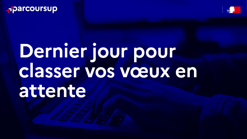 👉 #Parcoursup : vous avez jusqu'à ce soir, lundi 3 juillet 23h59 heure de Paris, pour classer par ordre de préférence les vœux en attente qui vous intéressent toujours.

ℹ️  parcoursup.fr/index.php?desc…

📞 Numéro vert : nos conseillers sont joignables jusqu'à 20h au 0 800 400 070.