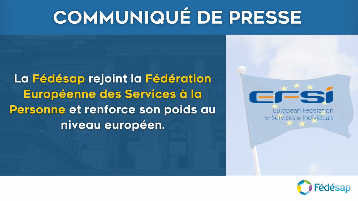 La Fédésap rejoint la Fédération Européenne des Services à la Personne et renforce son poids au niveau européen. 👉
➡️ Télécharger le CP : fedesap.org/wp-content/upl…
#SAAD #SAP #Fédésap