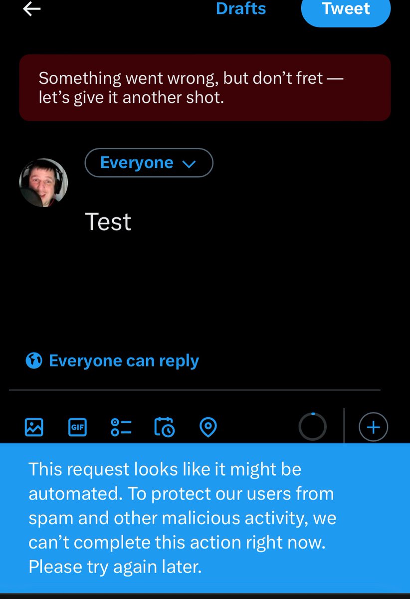 CGS_Extra's tweet image. Ok @elonmusk @TwitterSupport This isn’t rate limit exceeded. 

What the heck it this?!?! 

On my primary acct I cannot tweet more than a few times every 8-10 hours. What did you do to @MiamiSixthMan ?!??