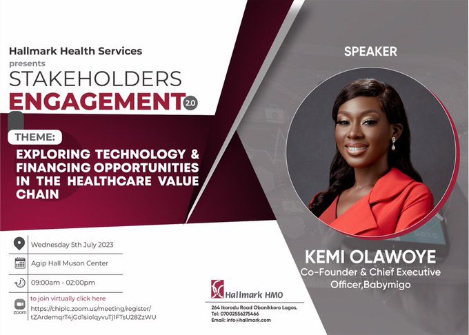 beingnej's tweet image. We are also excited to be having Mrs Kemi  Olawoye  Co-Founder &amp;amp; Chief Executive Officer,Babymigo to our upcoming Stakeholders Engagement!. Don’t miss it !!

#HHSLStakeholdersEngagement2 #HallmarkHmo