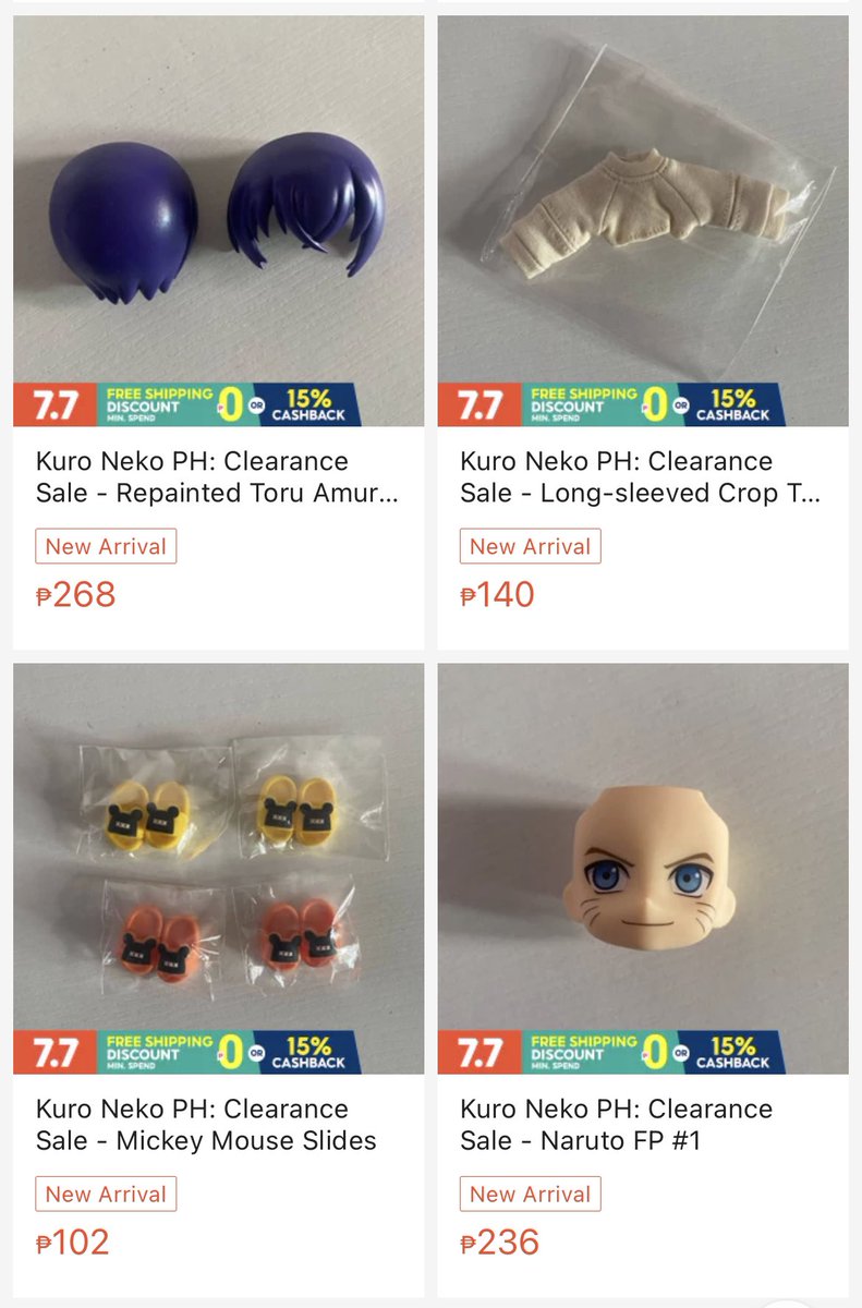 kuronkph's tweet photo. [SHOPEE CLEARANCE SALE]

Hey, everyone! We’ve posted the remaining onhand items from our clearance sale on Shopee. 😊 This includes nendo splits, bodies, clothes and accessories. Check out the link to see the available items~ 💜

Shopee Link: https://t.co/7tdLQ91EXw https://t.co/4s4LoPIFbw
