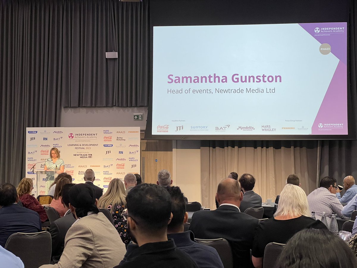IAAcademy's tweet image. .@samanthagunston, Head of events at Newtrade Media, welcomes the room before we head into our first session of the day #IAA23 #alwaysimproving
