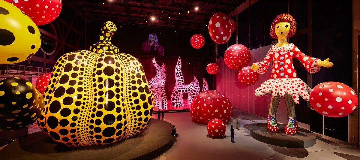 designboom's tweet photo. yayoi kusama's inflatable works take over manchester in 'you, me &amp; the balloons' exhibition at @factoryintl https://t.co/OluXxQDMrx https://t.co/ef7MBylZYX