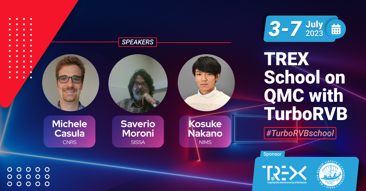 🙌The TREX School on QMC with TurboRVB has started!

Join us as we explore
📌TurboRVB's QMC algorithms, 
📌TurboGenius command-line tools, and
📌TurboWorkflows for high-throughput computations. 

Welcome to all attendees and our esteemed speakers! #QMC #TREXSchool #TurboRVB