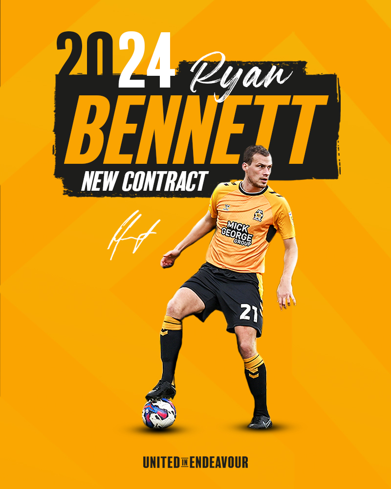 CambridgeUtdFC's tweet photo. He's staying! 🤩

Ryan Bennett has signed a new one-year deal with the Club. ✍️ https://t.co/b3Pz1Tw3Ud