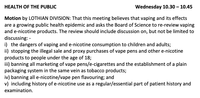 cjsnowdon's tweet photo. Britain's most dangerous trade union, the BMA, will be debating banning flavours in e-cigarettes this week, plus an ad ban and plain packaging. https://t.co/lLiMYn8s4C https://t.co/AtJgSWzX6K
