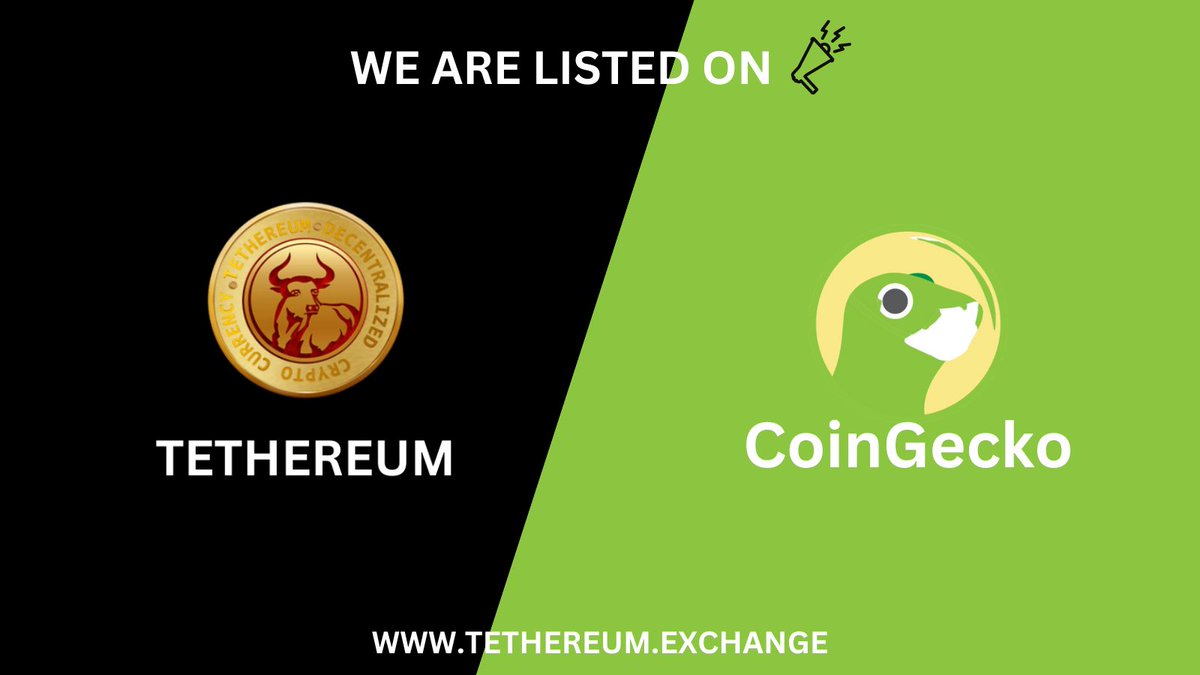 Announcement 📣 @TethereumToken  is listed on @coingecko 

#tethereum #tethereumexchange #coingecko #Cryptocurency #tethereumtoken #Crypto