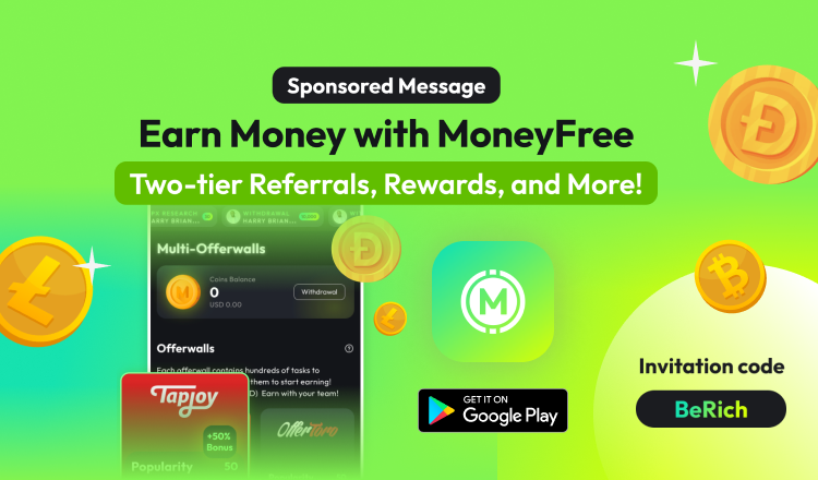 playblockapp's tweet photo. Accelerate earnings with MoneyFree! 🚀💰 Do tasks, earn rewards &amp; maximize your income with referrals. Download App using invite code 'BeRich' : https://t.co/YQffDOGOPj. Earn 25% of your friends' rewards &amp; 5% from their referrals' rewards! Withdraw instantly. Don't miss out! https://t.co/iERzUzFlxw