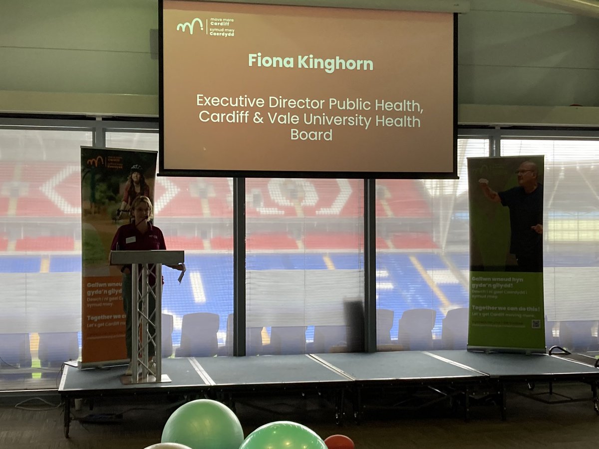 GavHawkey's tweet photo. At the move more CARDIFF celebration event. Collective ambition to overcome stubborn inequalities and make Cardiff the best city in the UK to be physically active #movemorecardiff @huwthomas_Wales @Fiona_Kinghorn @laura_s_wills @CCFC_Foundation https://t.co/tLSMvO2X6l