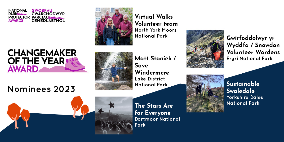 Finally, we're excited to share the Changemaker of the Year Award Shortlist 👇 Sponsored by @CotswoldOutdoor #NPPA2023 @northyorkmoors @visitsnowdonia @MattStaniek @EveryonesStars